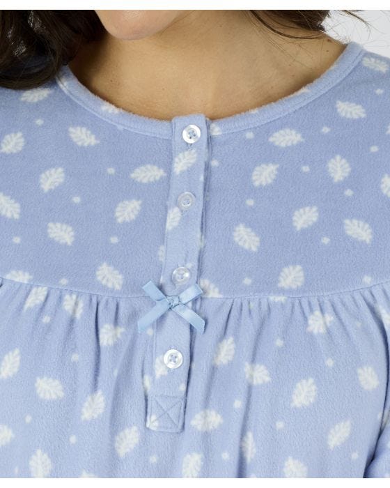 Damart Leaf Print Fleece Nightdress