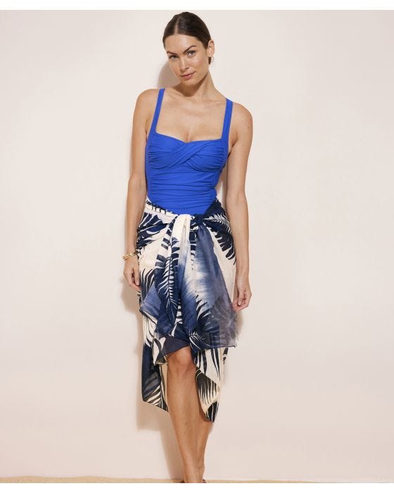 damart Leaf Print Scarf