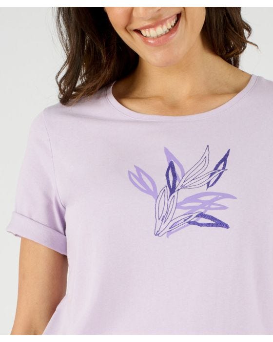 Damart Leaf Print T-shirt