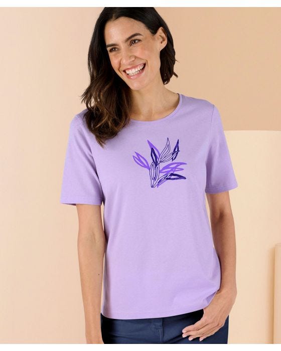 damart Leaf Print T-shirt