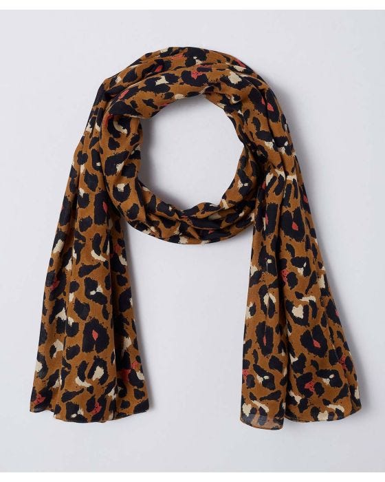 Damart Leopard Print Scarf