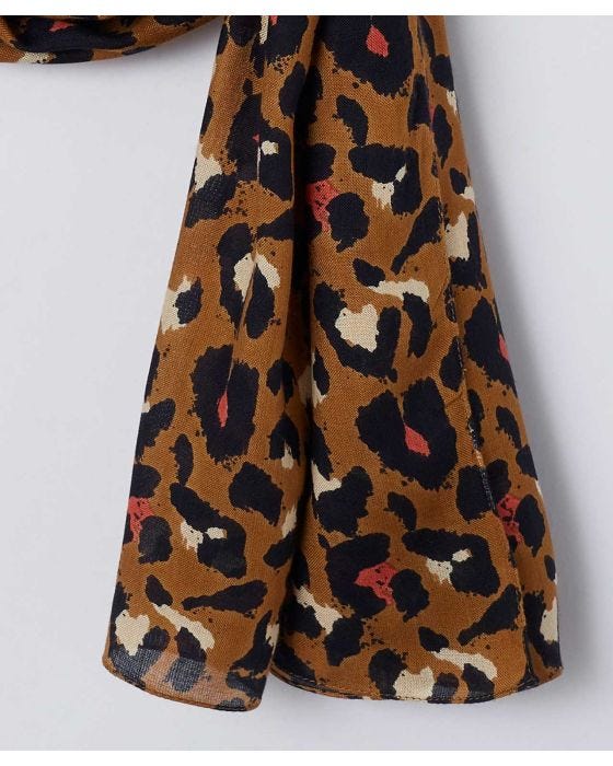 Damart Leopard Print Scarf