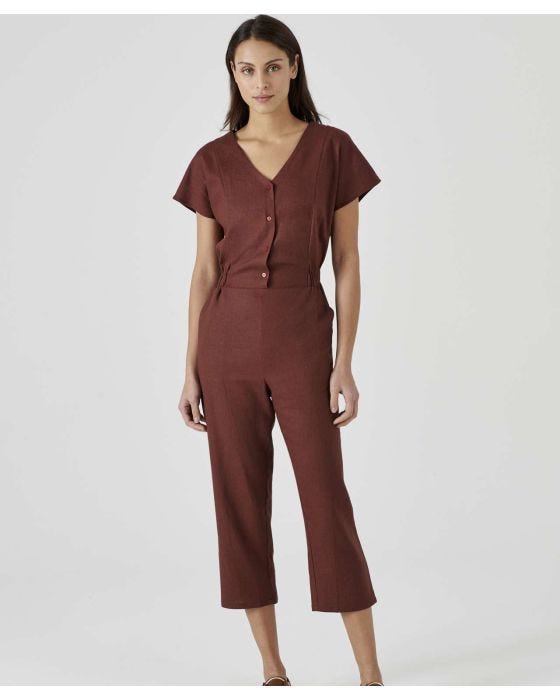 Damart Linen Rich Crop Jumpsuit