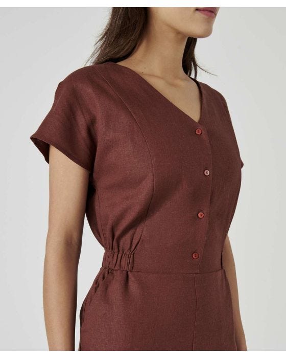 Damart Linen Rich Crop Jumpsuit