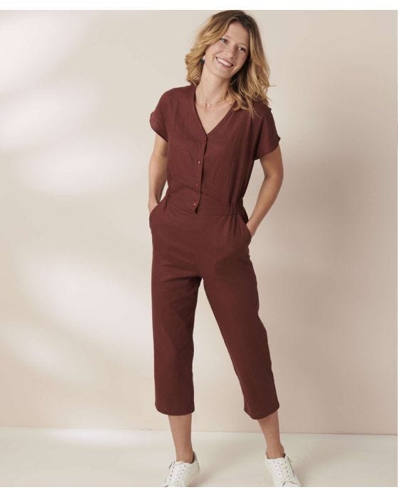damart Linen Rich Crop Jumpsuit