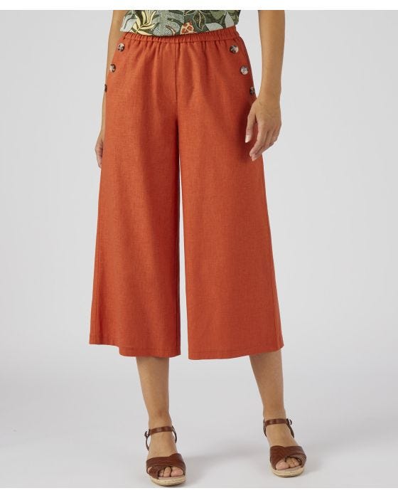 Damart Linen Rich Crop Trousers