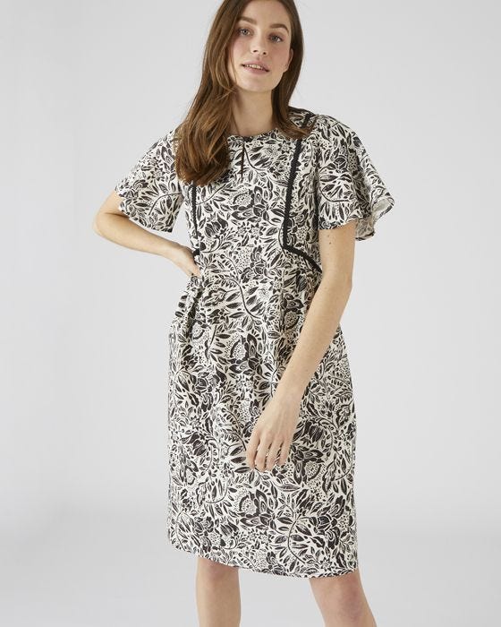 damart Linen Rich Gathered Front Dress
