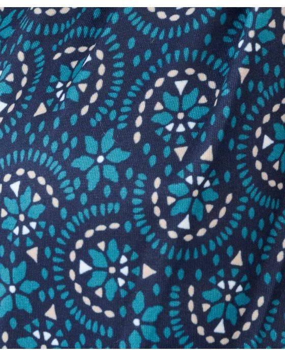 Damart Long Sleeve Draped Front Dress