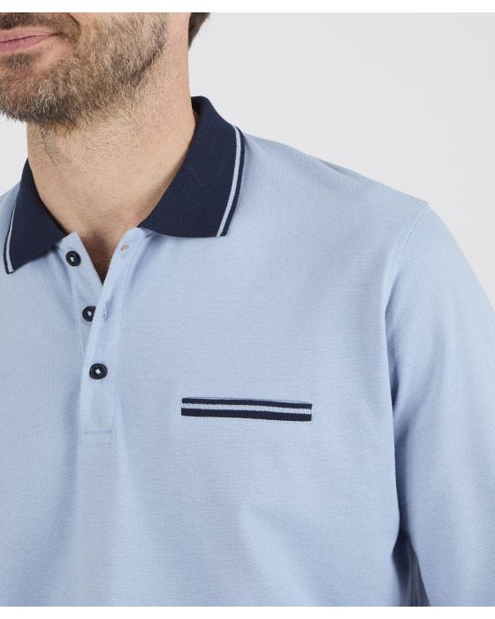 Damart Long Sleeve Polo Shirt