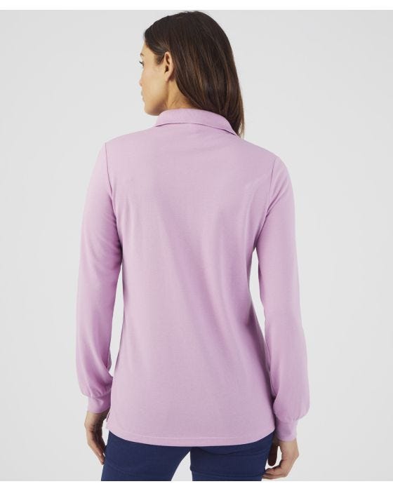 Damart Long Sleeved Piqué Polo