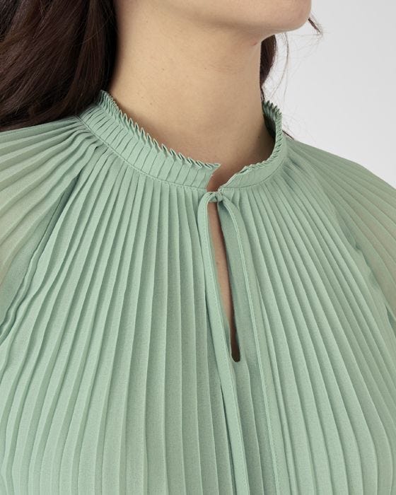 Damart Long Sleeved Pleated Blouse