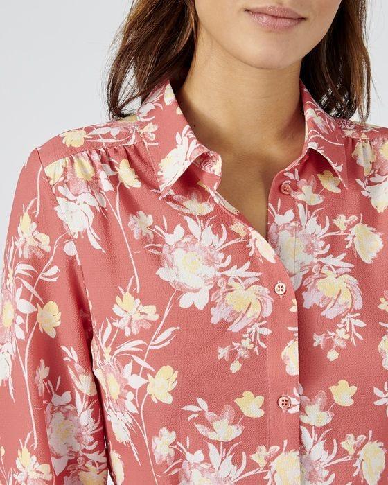 Damart Long Sleeved Tie Belt Shirt Dress