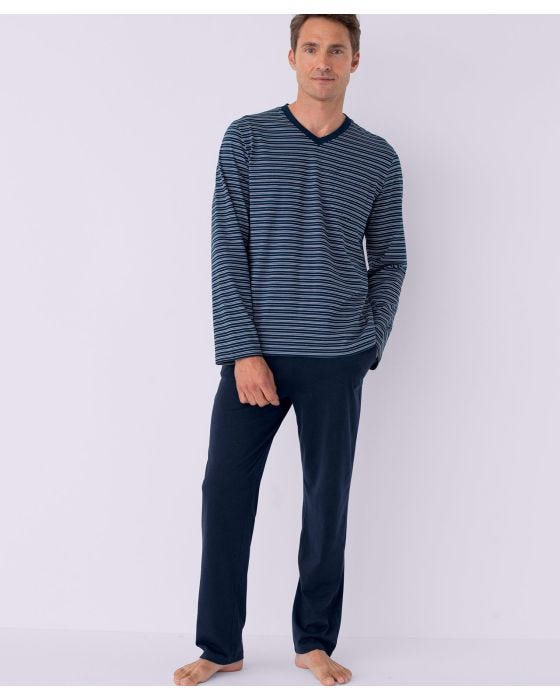 Damart Men's Long Sleeve Jersey Pyjamas