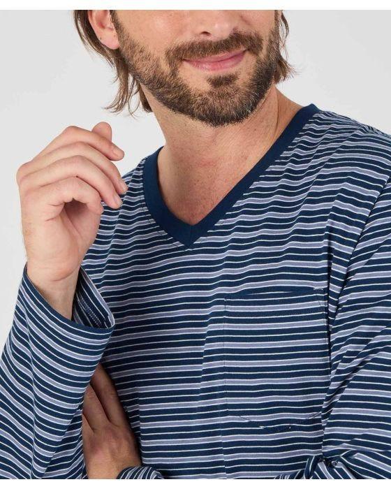 Damart Men's Long Sleeve Jersey Pyjamas