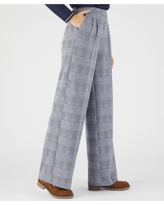 Damart Milano Wide-leg Check Trousers
