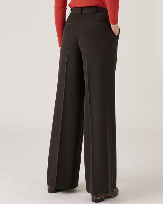 Damart Mock Belt Wide-leg Trousers