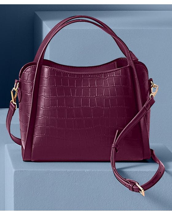 damart Mock Croc Crossbody Handbag