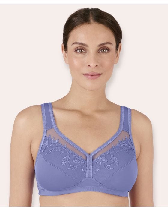 Damart Non-wired Embroidered Mesh Support Bra