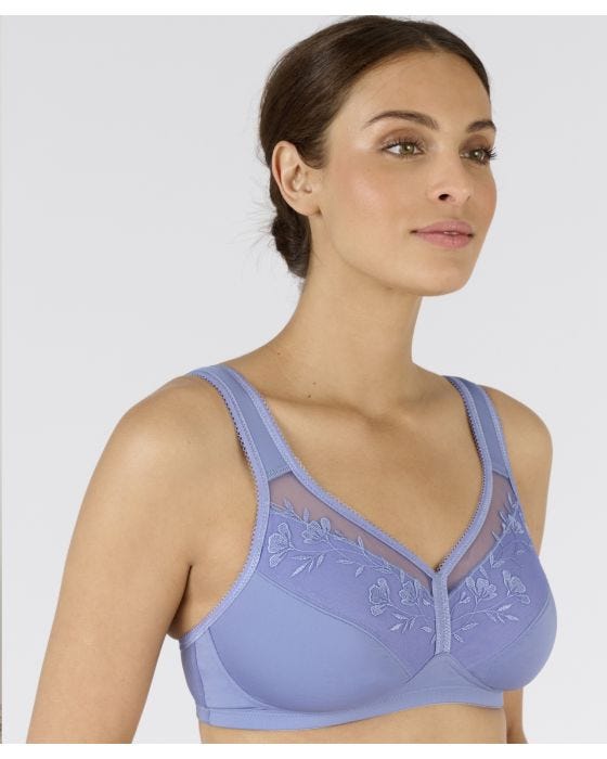damart Non-wired Embroidered Mesh Support Bra