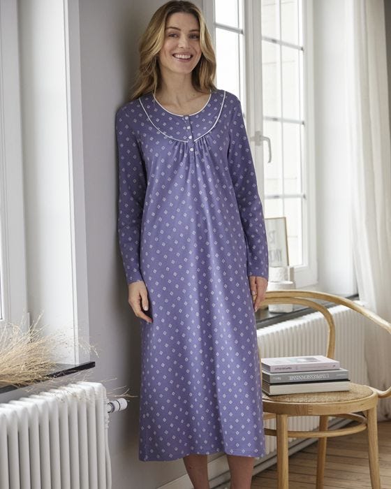 Damart Pack Of 2 - Brushed Cotton Nightdresses