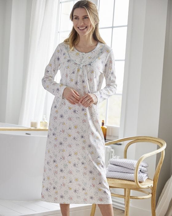Damart Pack Of 2 - Brushed Cotton Nightdresses