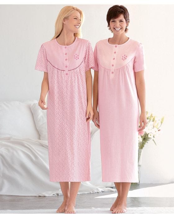 damart Pack of 2 Easy Fit Cotton Nightdresses