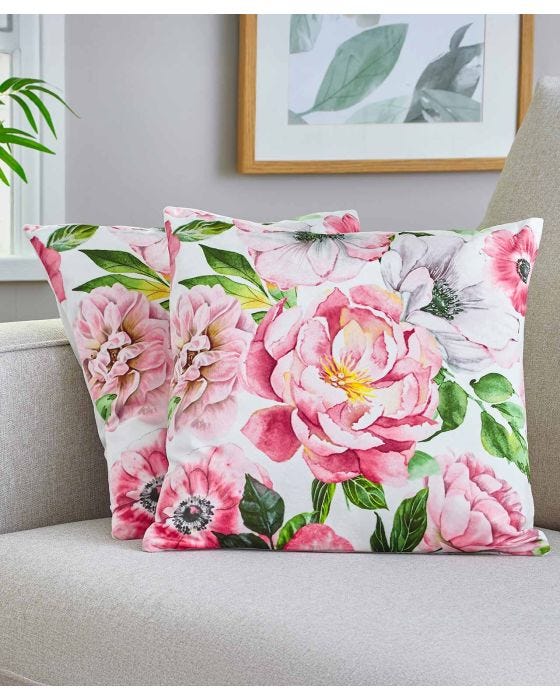 damart Pack of 2 Floral Cushion Covers
