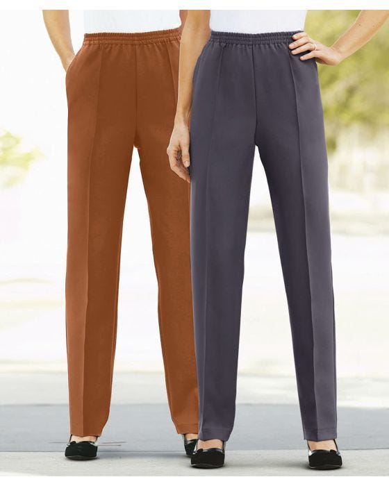 Damart Pack Of 2 Ladies Pull-On Trousers