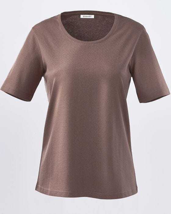 Damart Pack Of 2 Neck Detail Cotton Print T-shirts