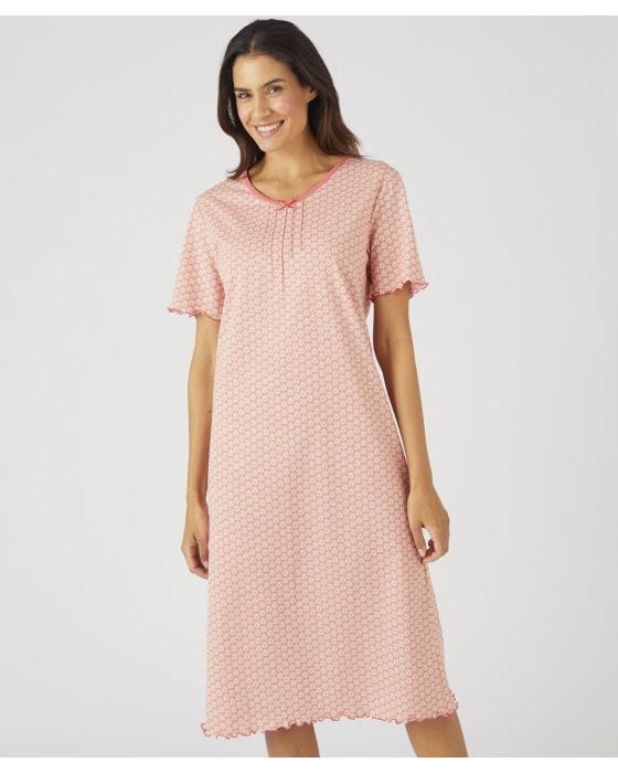 Damart Pack Of 2 - Short Sleeve Nightdresses