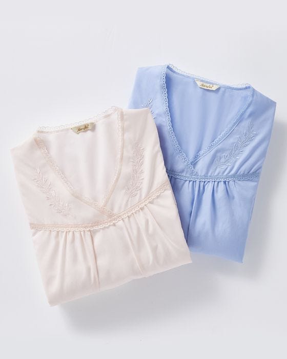 Damart Pack Of 2 V-Neck Nightdresses
