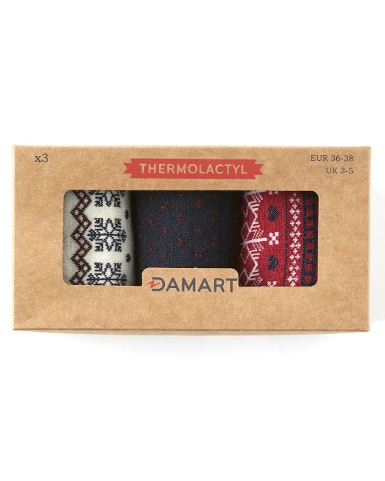 Damart PACK OF 3 THERMOLACTYL SOCKS