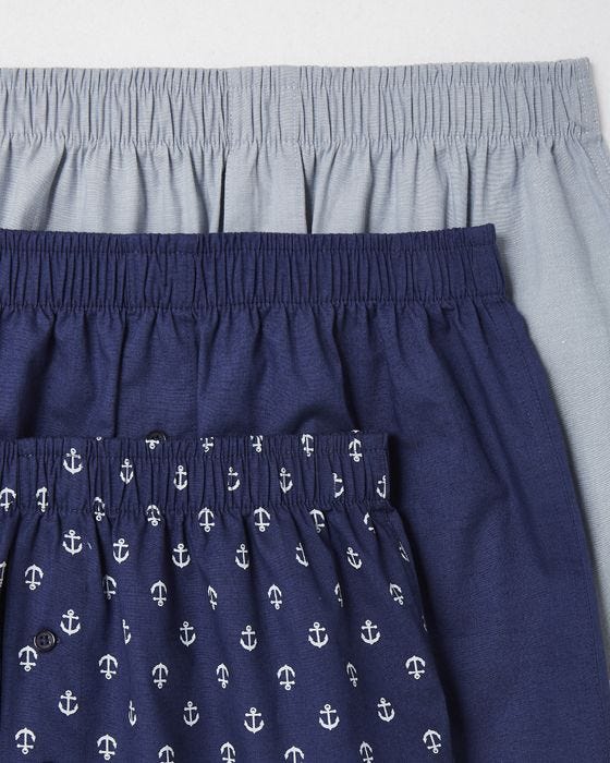 damart Pack of 3 Woven Boxers