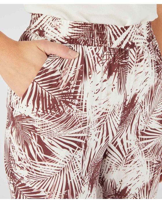 Damart Palm Print Straight Leg Trousers