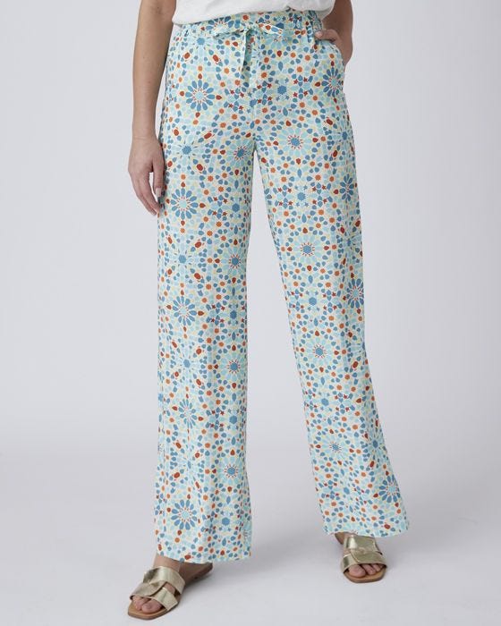 Damart Patterned Palazzo Trousers