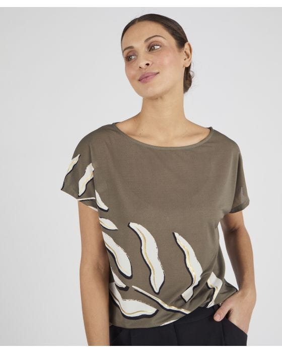 Damart Placement Print Top