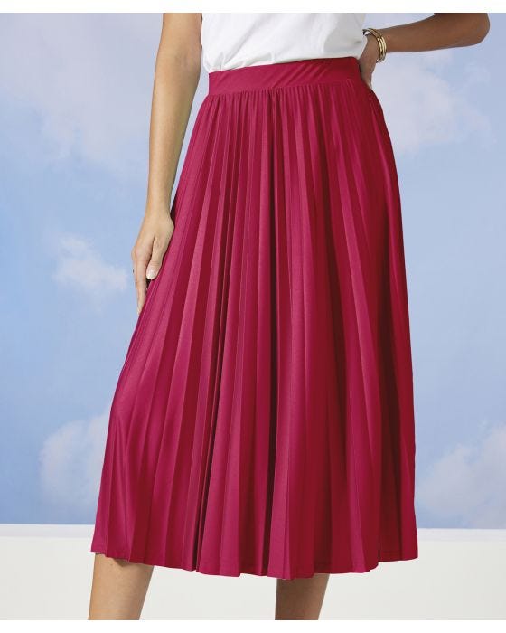 Damart Pleated Jersey Skirt
