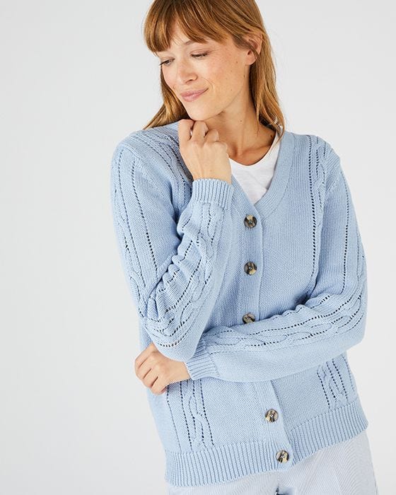 Damart Pointelle Cardigan
