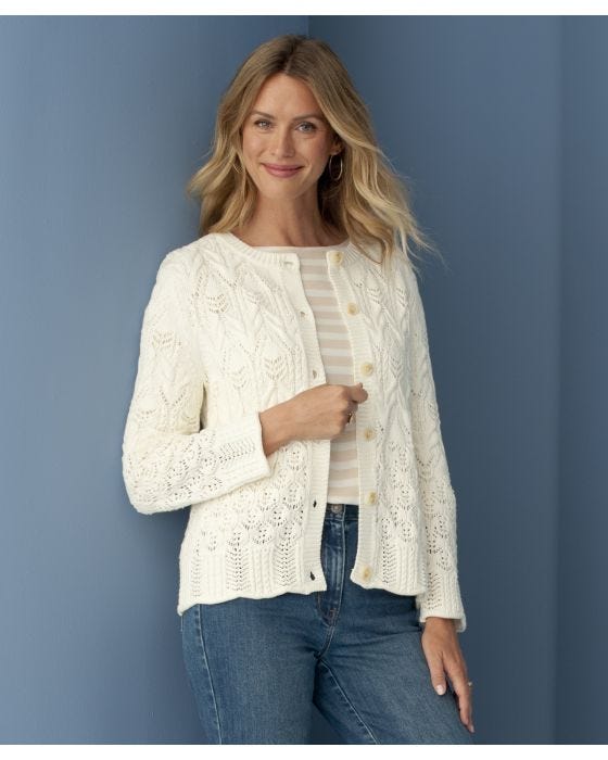 Damart Pointelle Look Cardigan
