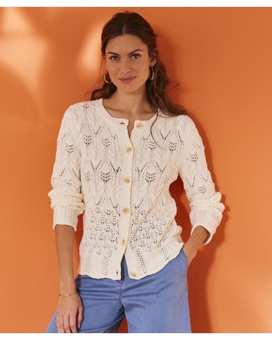 damart Pointelle Look Cardigan