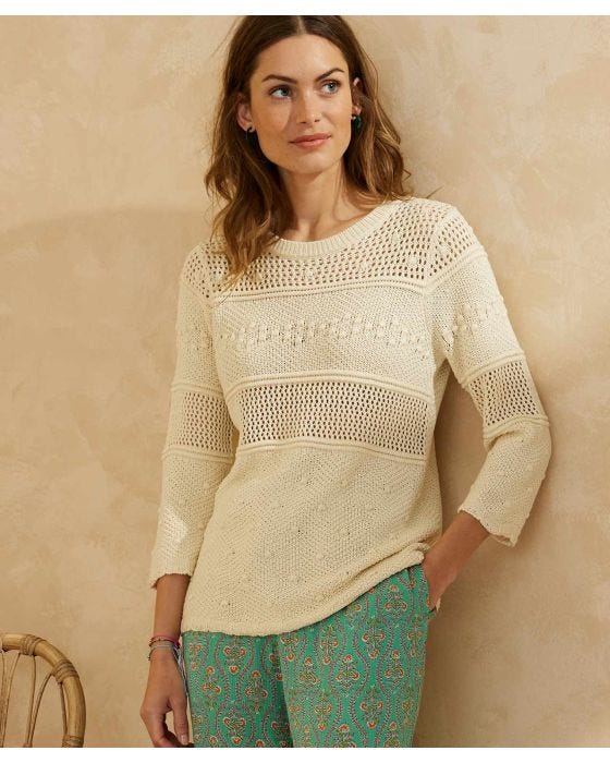 damart Pointelle Print Jumper