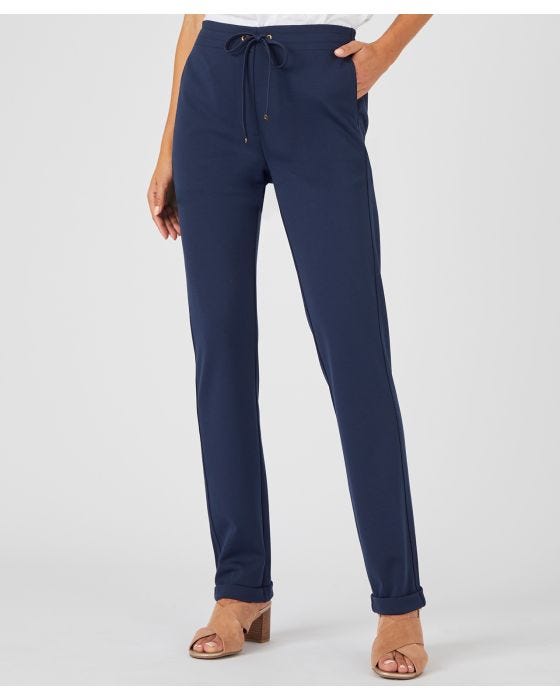 damart Ponte Tapered-leg Jersey Trousers