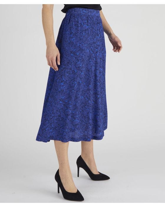 Damart Print Flared Skirt