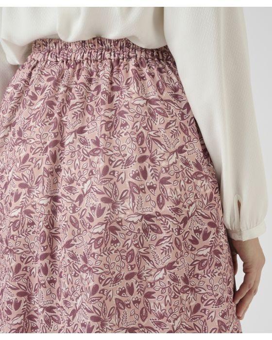 Damart Print Gathered Skirt
