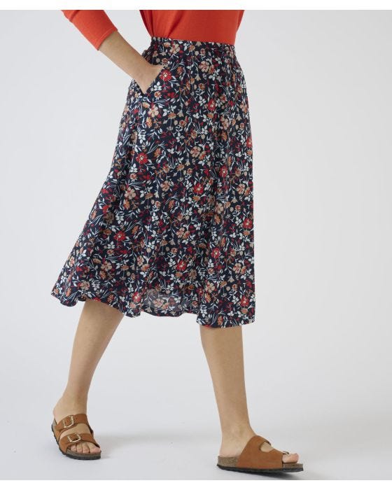 Damart Print Jersey Skirt