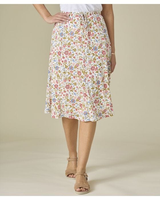 Damart Print Jersey Skirt