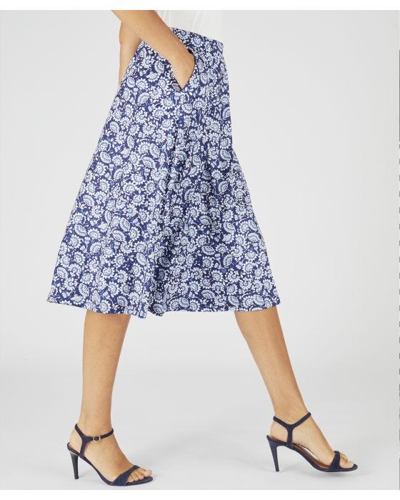 Damart Print Jersey Skirt