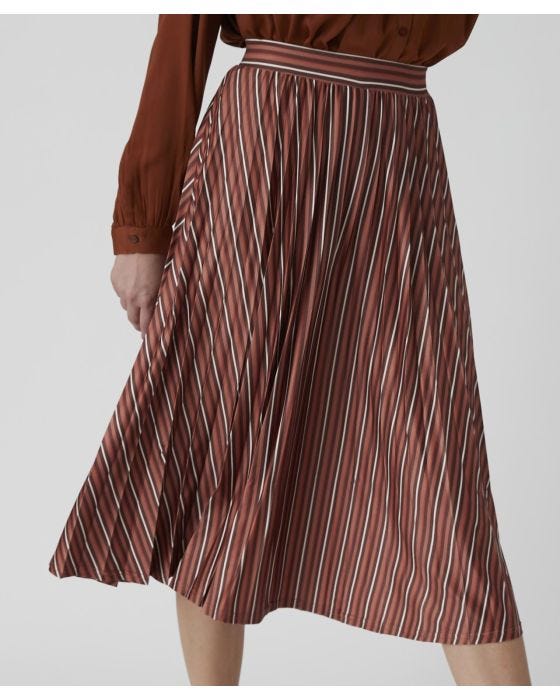Damart Print Pleated Skirt