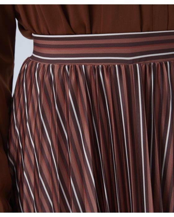 Damart Print Pleated Skirt