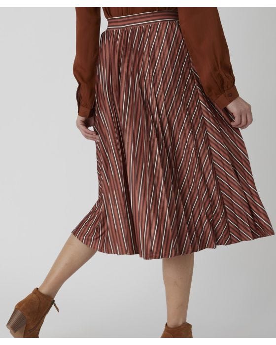 Damart Print Pleated Skirt